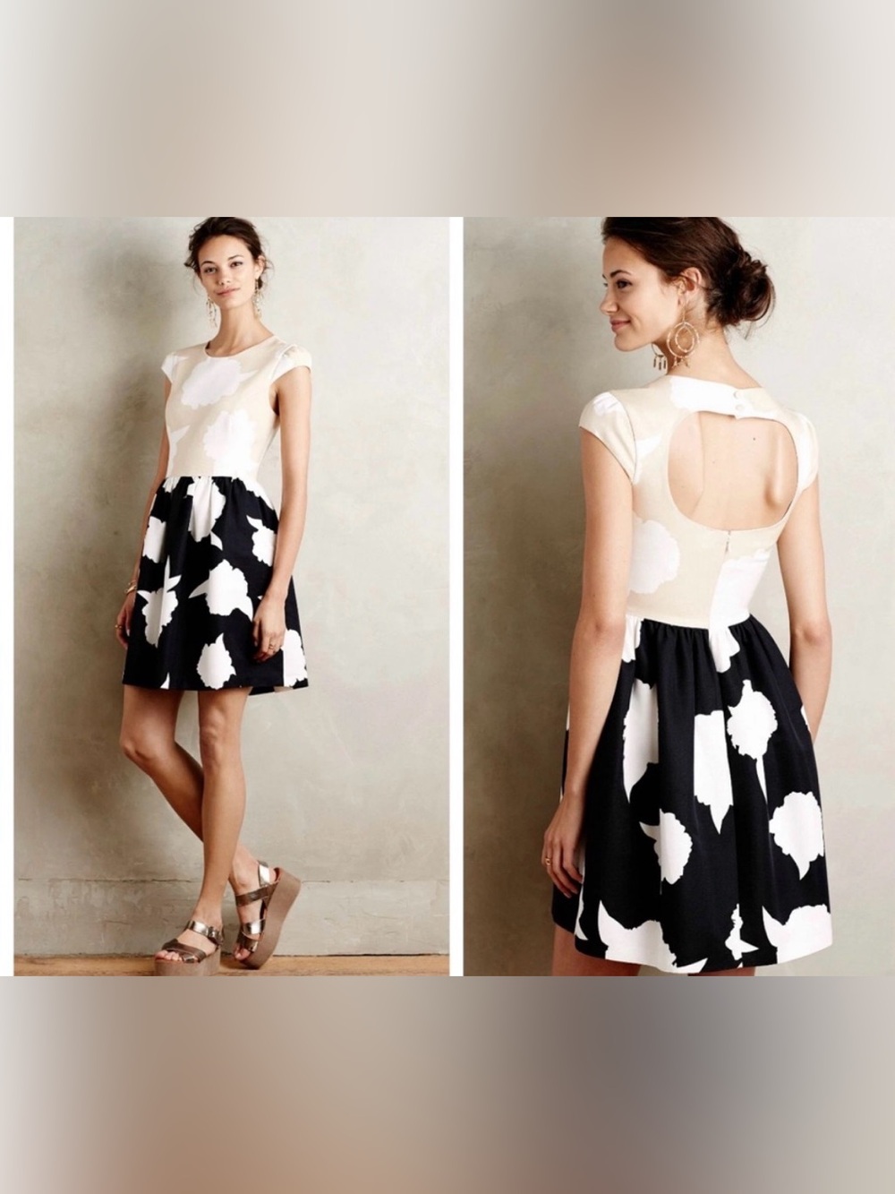 Anthropologie Troubadour Floral Color Block Dress 4